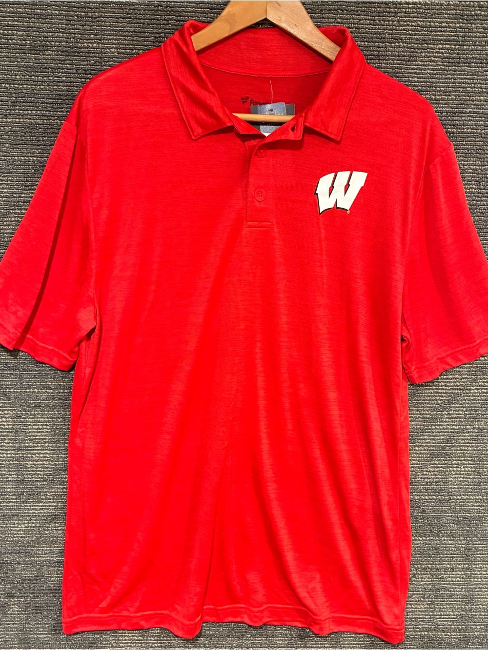 Fanatics Men’s Wisconsin Red Polo Shirt NWT Size L